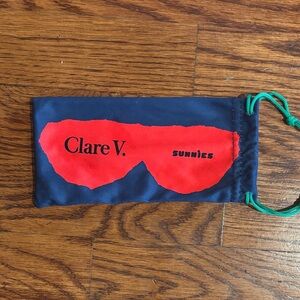 Clare V Red and Blue Sunglasses or Glasses Pouch